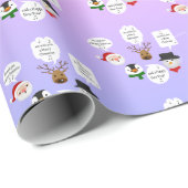 Grappig dat we je een prettig kerstfeest wensen cadeaupapier (Rol Hoek)