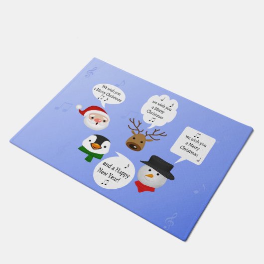Grappig dat we je een prettig kerstfeest wensen deurmat (Schuin)