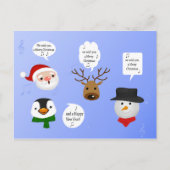 Grappig dat we je een prettig kerstfeest wensen feestdagenkaart (Voorkant)