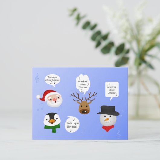 Grappig dat we je een prettig kerstfeest wensen feestdagenkaart (Staand voorkant)