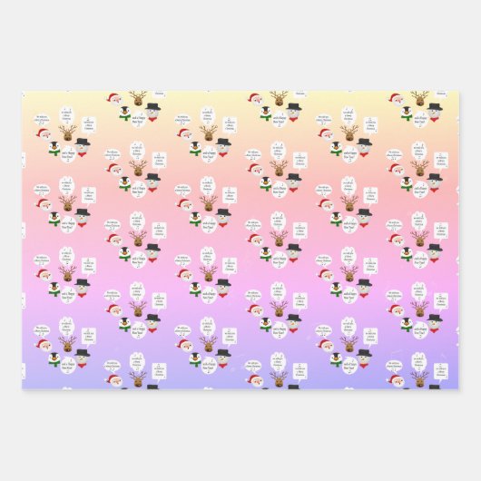 Grappig dat we je een prettig kerstfeest wensen inpakpapier vel (Voorkant 2)