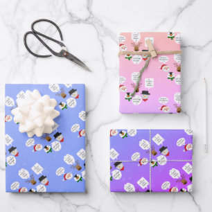 Grappig dat we je een prettig kerstfeest wensen inpakpapier vel