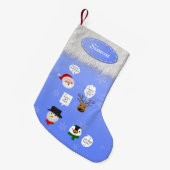 Grappig dat we je een prettig kerstfeest wensen kleine kerstsok (Voorkant (Hangend))