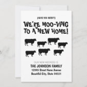 Grappig dat we Koe Herd New Home Adres verplaatsen Aankondiging (Voorkant)