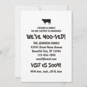 Grappig dat we Koe Herd New Home Adres verplaatsen Aankondiging (Achterkant)