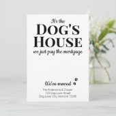 Grappig dat we Pet Dog Moving Announcement hebben  Aankondiging (Staand voorkant)