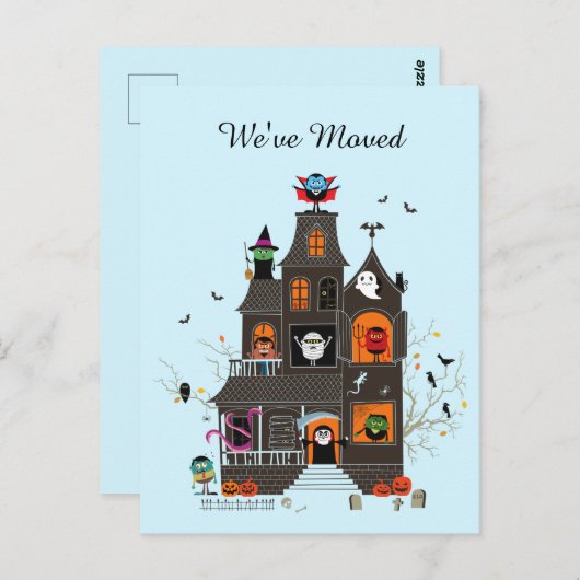 Grappig dat we Spooky Haunted House Address hebben Briefkaart (Voorkant / Achterkant)