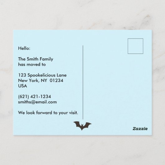 Grappig dat we Spooky Haunted House Address hebben Briefkaart (Achterkant)