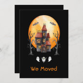 Grappig dat we verhuisd rode zwarte Waterverf spoo Aankondiging (Voorkant / Achterkant)