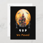 Grappig dat we verhuisd rode zwarte Waterverf spoo Aankondigingskaart (Voorkant / Achterkant)