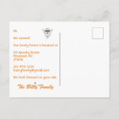 Grappig dat we verhuisd rode zwarte Waterverf spoo Aankondigingskaart (Achterkant)