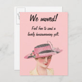 Grappig  dat we verhuisd zijn aankondigingskaart (Voorkant / Achterkant)