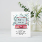 Grappig dat we verhuisde Bewegende aankondiging Briefkaart (Staand voorkant)