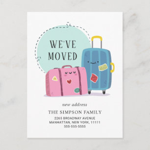 Grappig dat we verhuisde Bewegende aankondiging Briefkaart