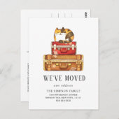 Grappig dat we verhuisde Bewegende aankondiging Briefkaart (Voorkant / Achterkant)