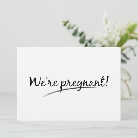 Grappig dat we zwanger zijn met opzet aankondiging (Staand voorkant)