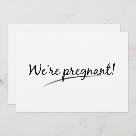 Grappig dat we zwanger zijn met opzet aankondiging (Voorkant / Achterkant)