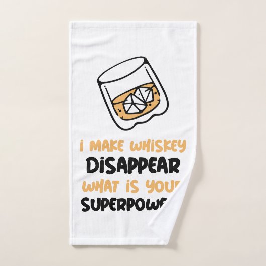 Grappig dat whisky verdwijnt handdoek (Handdoek)