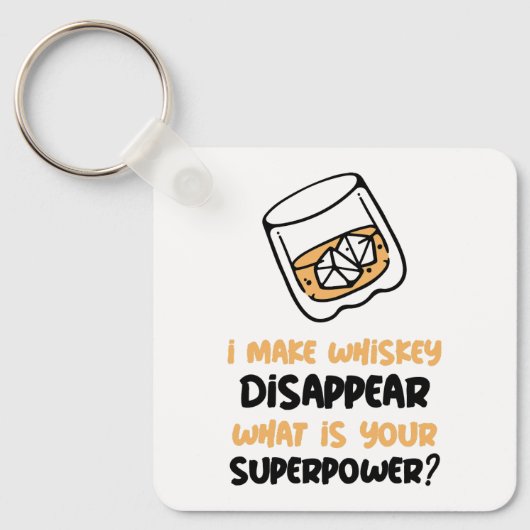 Grappig dat whisky verdwijnt sleutelhanger (Voorkant)