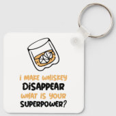 Grappig dat whisky verdwijnt sleutelhanger (Achterkant)