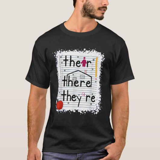 Grappig dat ze daar zijn boek Engels grammatica Te T-shirt (Voorkant)