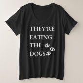 Grappig dat ze de honden in Springfield opeten Grote Maat T-shirt (Design voorkant)