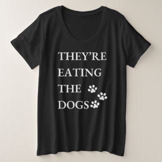 Grappig dat ze de honden in Springfield opeten Grote Maat T-shirt