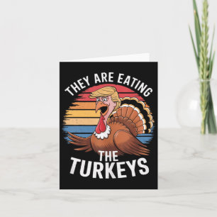 Grappig dat ze de kalkoenen Thanksgiving hum eten Kaart
