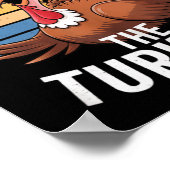 Grappig dat ze de kalkoenen Thanksgiving hum eten Poster (Hoek)