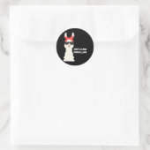Grappig dat ze een Bad Momma Llama mama is Ronde Sticker (Tas)