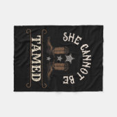 Grappig dat ze niet getemd kan worden Cowgirl's Fleece Deken (Voorkant (Horizontaal))