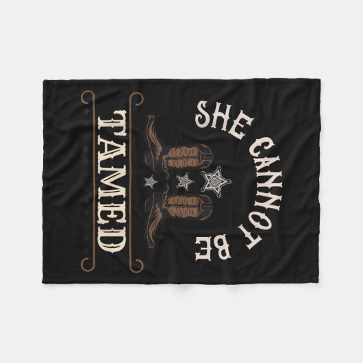 Grappig dat ze niet getemd kan worden Cowgirl's Fleece Deken (Voorkant (Horizontaal))