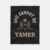 Grappig dat ze niet getemd kan worden Cowgirl's Fleece Deken (Voorkant)