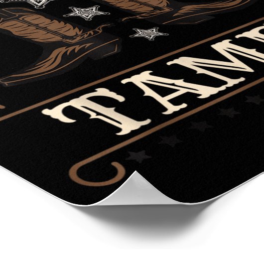 Grappig dat ze niet getemd kan worden Cowgirl's Poster (Hoek)