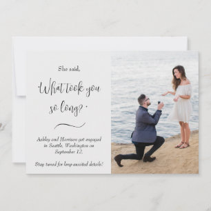 Grappig dat ze zei dat de foto zo lang duurde. kaart