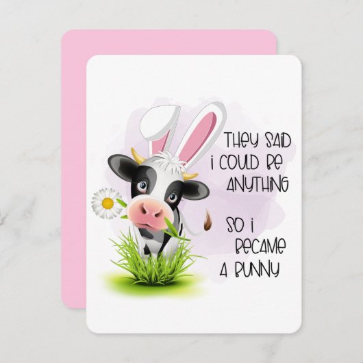 Grappig dat ze zeiden dat ik alles kon zijn notitiekaartje (Voorkant / Achterkant)