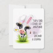 Grappig dat ze zeiden dat ik alles kon zijn notitiekaartje (Voorkant)