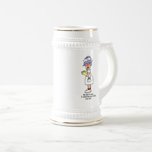 Grappig dat Zuster aardig tegen me zijn, T-shirts  Bierpul (Voorkant rechts)