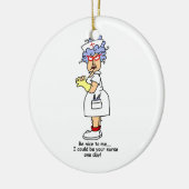 Grappig dat Zuster aardig tegen me zijn, T-shirts  Keramisch Ornament (Links)