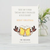 Grappig de beste manier om de kerstman Rein Beer t Feestdagenkaart (Staand voorkant)