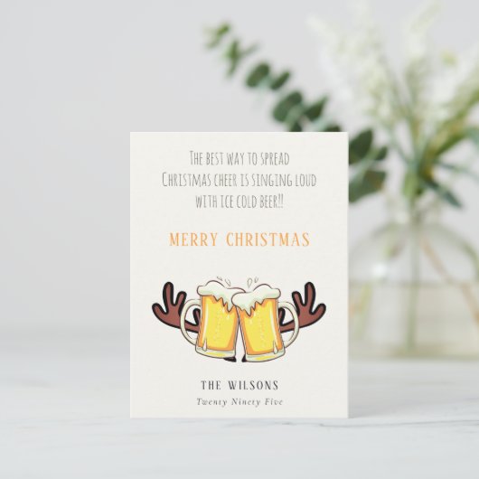 Grappig de beste manier om de kerstman Rein Beer t Feestdagenkaart (Staand voorkant)