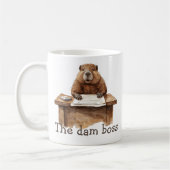 Grappig de Dam Boss Beaver Waterverf Koffiemok (Links)
