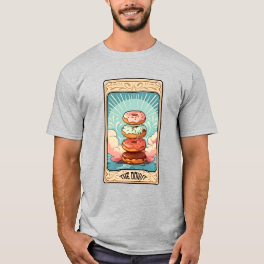 Grappig de donut tarot Kaart T-shirt (Voorkant)