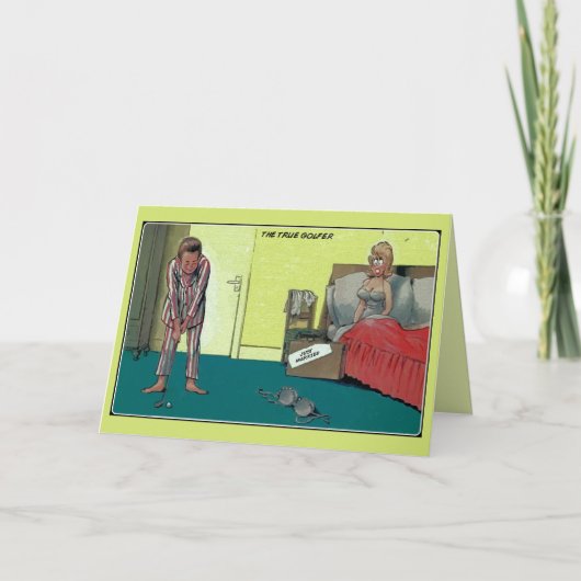 Grappig de echte gehuwde golfspeler, enkel aankondiging (Voorkant)
