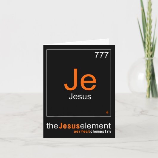 Grappig de elementen van Jezus Christus chemie Kaart (Voorkant)
