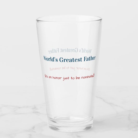 Grappig | De grootste vader ter wereld | VADERDAG Glas (Voorkant)