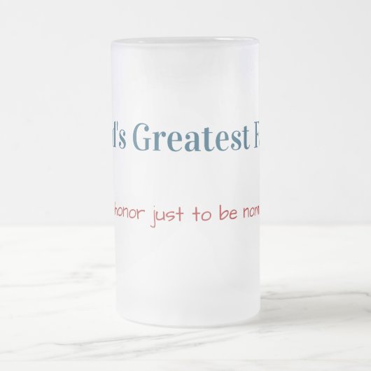 Grappig | De grootste vader ter wereld | VADERDAG Matglas Bierpul (Center)