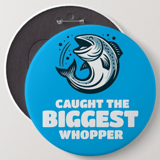 Grappig, de grootste Whopper van het jaar Ronde Button 6,0 Cm (Voorkant /achterkant)