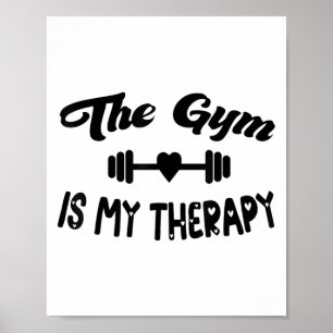 Grappig De Gym Is Mijn Therapie Motivatie Fitness Poster