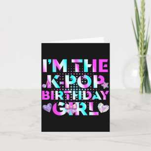 Grappig De K-Pop Verjaardag Meisjes Koreaanse Muzi Kaart